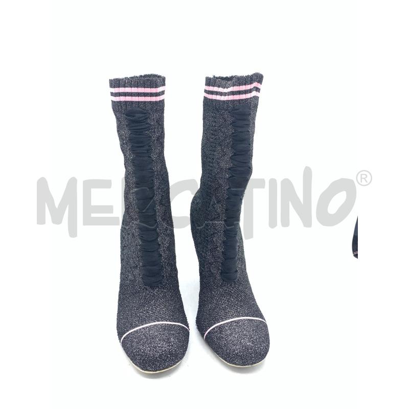 STIVALETTI DONNA FENDI NERI GLITTER RIG ROS | Mercatino dell'Usato Roma re di roma 4