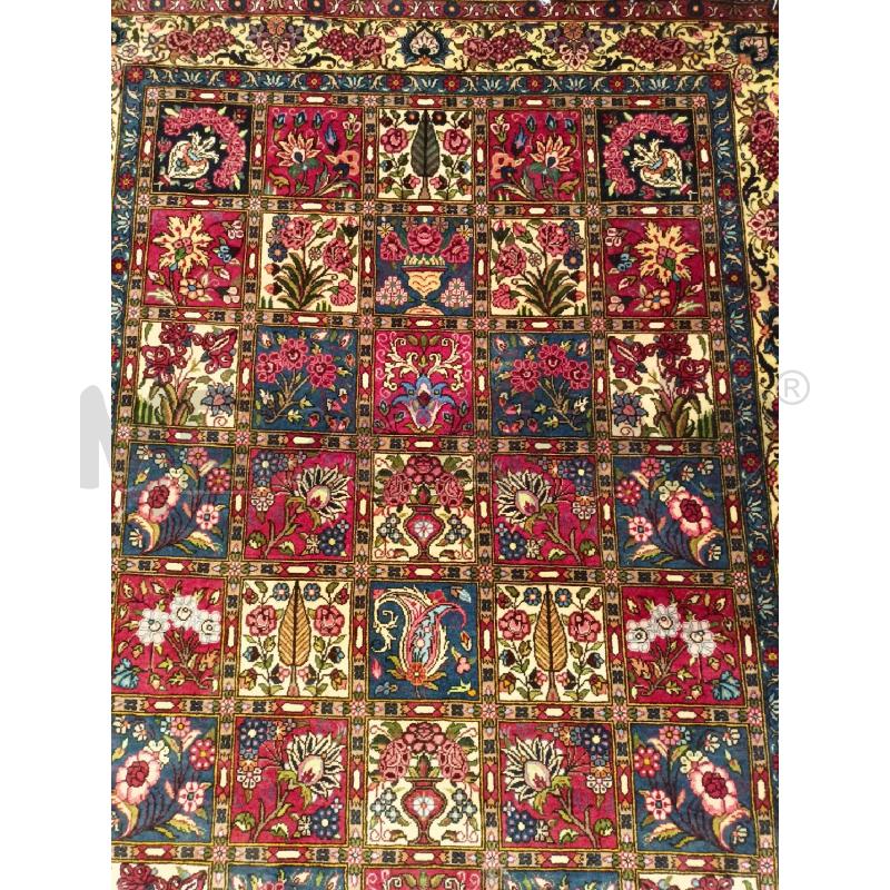 TAPPETO 250X150 BAKHTIAR GIARDINO FORMELLE FIORI ROSSO ROSA BLU  | Mercatino dell'Usato Roma re di roma 5