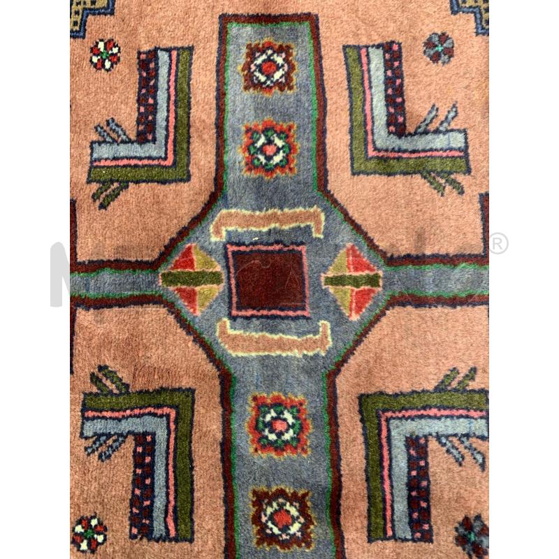TAPPETO GUIDA 89X190 GEOMETRICO UCCELLI 2 ESAGONI ROSA FONDO VERDE CORNICE GIALLA ANGOLI  | Mercatino dell'Usato Roma re di roma 5