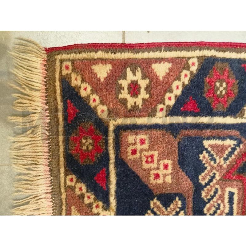 TAPPETO PERSIANO 190X120 RIQUADRO ROSSO BLU DEC GEOMETRICO FOGLIE | Mercatino dell'Usato Roma re di roma 2