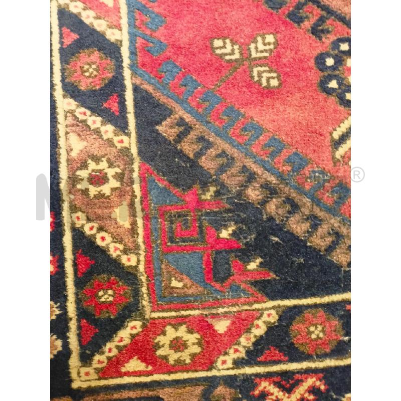 TAPPETO PERSIANO 190X120 RIQUADRO ROSSO BLU DEC GEOMETRICO FOGLIE | Mercatino dell'Usato Roma re di roma 4