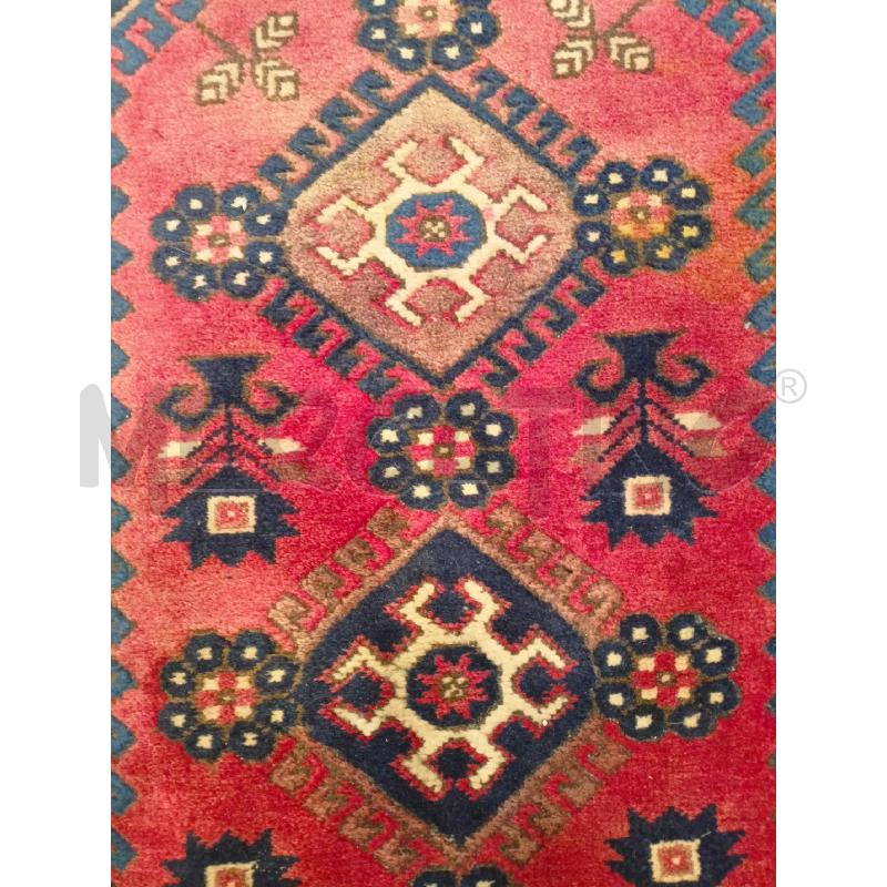 TAPPETO PERSIANO 190X120 RIQUADRO ROSSO BLU DEC GEOMETRICO FOGLIE | Mercatino dell'Usato Roma re di roma 5