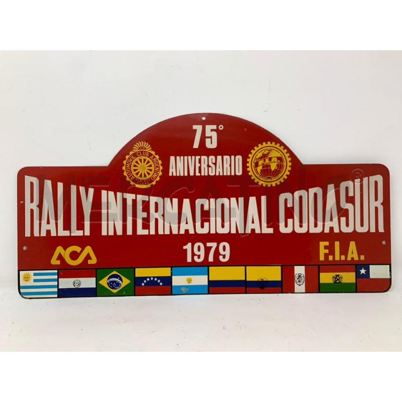 TARGA METALLO RALLY 75 ANNIVERSARIO 1979 INTERNACIONAL CODASUR | Mercatino dell'Usato Roma re di roma 1