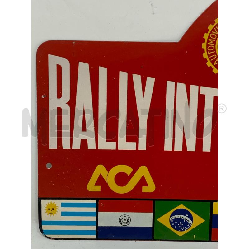 TARGA METALLO RALLY 75 ANNIVERSARIO 1979 INTERNACIONAL CODASUR | Mercatino dell'Usato Roma re di roma 2
