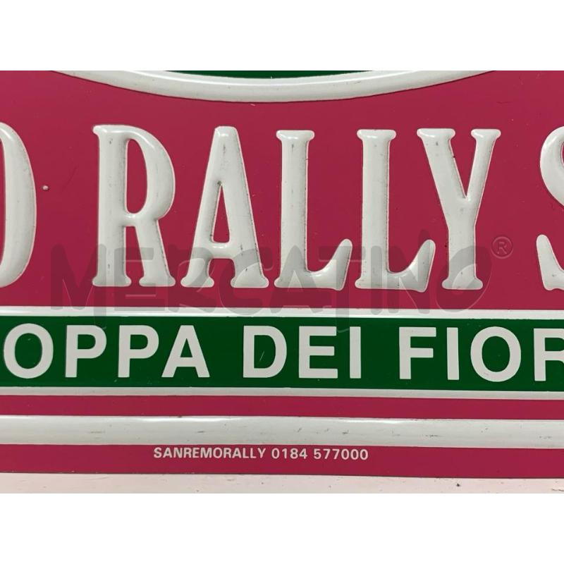 TARGA METALLO RALLY STORICO SANREMO 1997 COPPA FIORI | Mercatino dell'Usato Roma re di roma 3