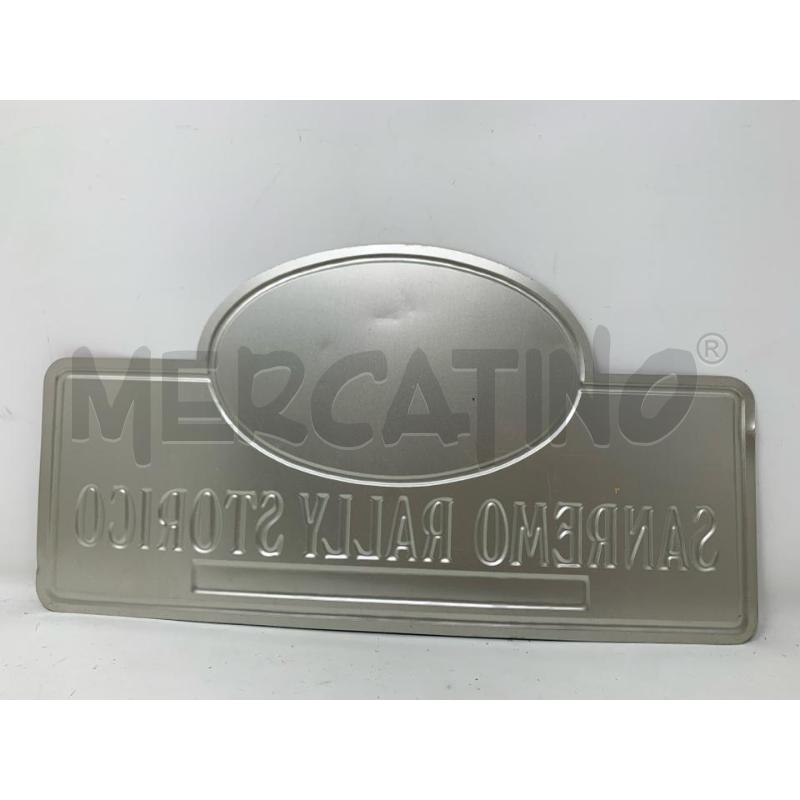 TARGA METALLO RALLY STORICO SANREMO 1997 COPPA FIORI | Mercatino dell'Usato Roma re di roma 4