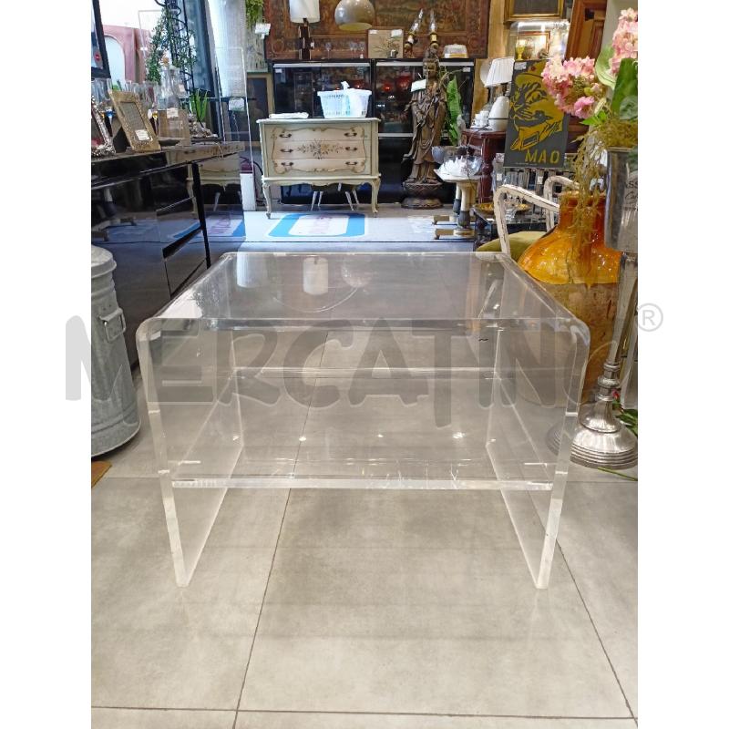 TAVOLINO PLEXIGLAS ANNI 70 2 RIPIANI | Mercatino dell'Usato Roma re di roma 1