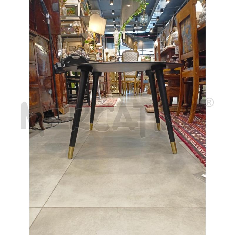 TAVOLINO ZARA HOME NERO PIEDI OTTONATI | Mercatino dell'Usato Roma re di roma 2