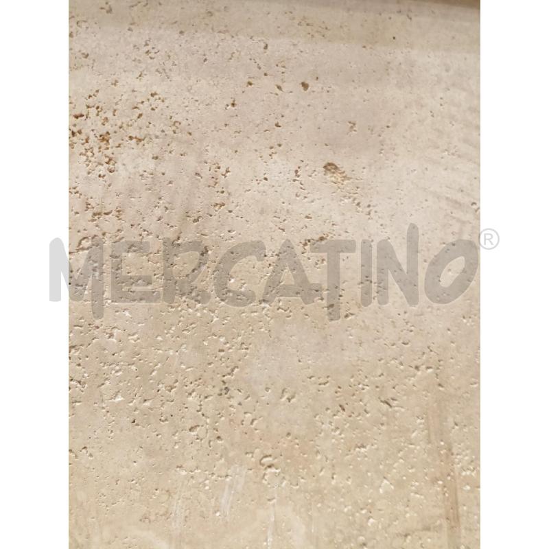 TAVOLO BASE TRAVERTINO 2 LASTRE PIANO CRISTALLO MOLATO | Mercatino dell'Usato Roma re di roma 3