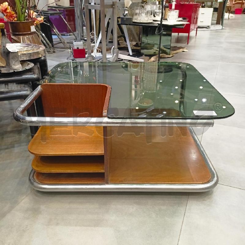 TAVOLO BASSO ACCIAIO PIAN FUME' | Mercatino dell'Usato Roma re di roma 1