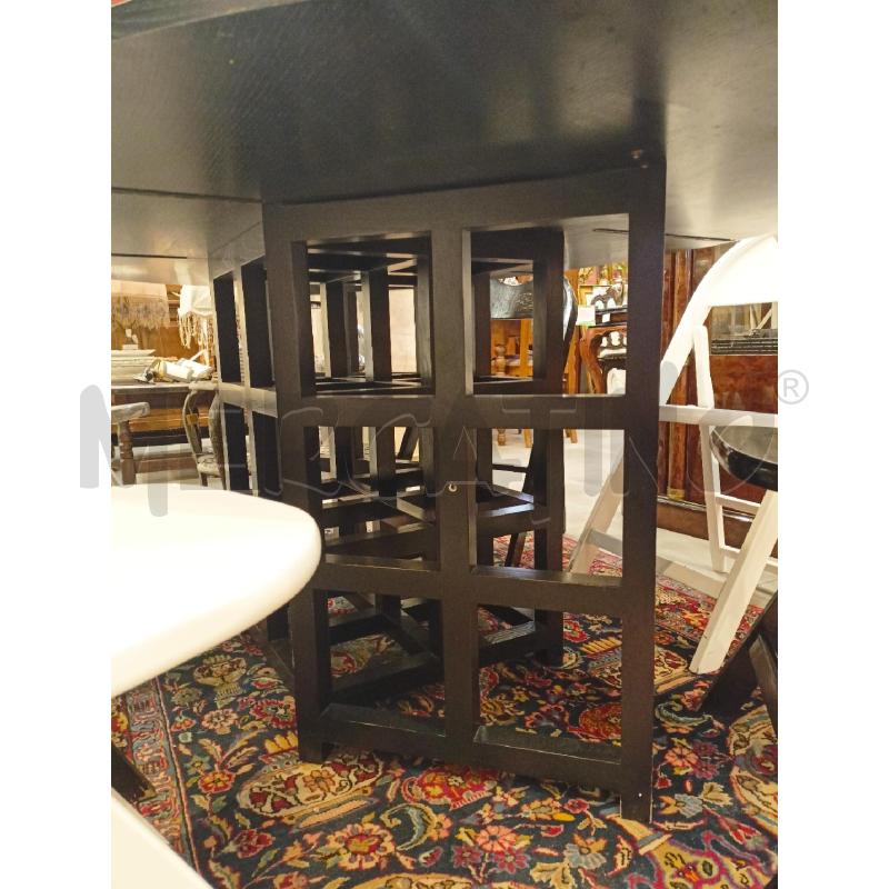 TAVOLO MACKINTOSH LEGNO SCUR NERO + 6 SEDIE | Mercatino dell'Usato Roma re di roma 2