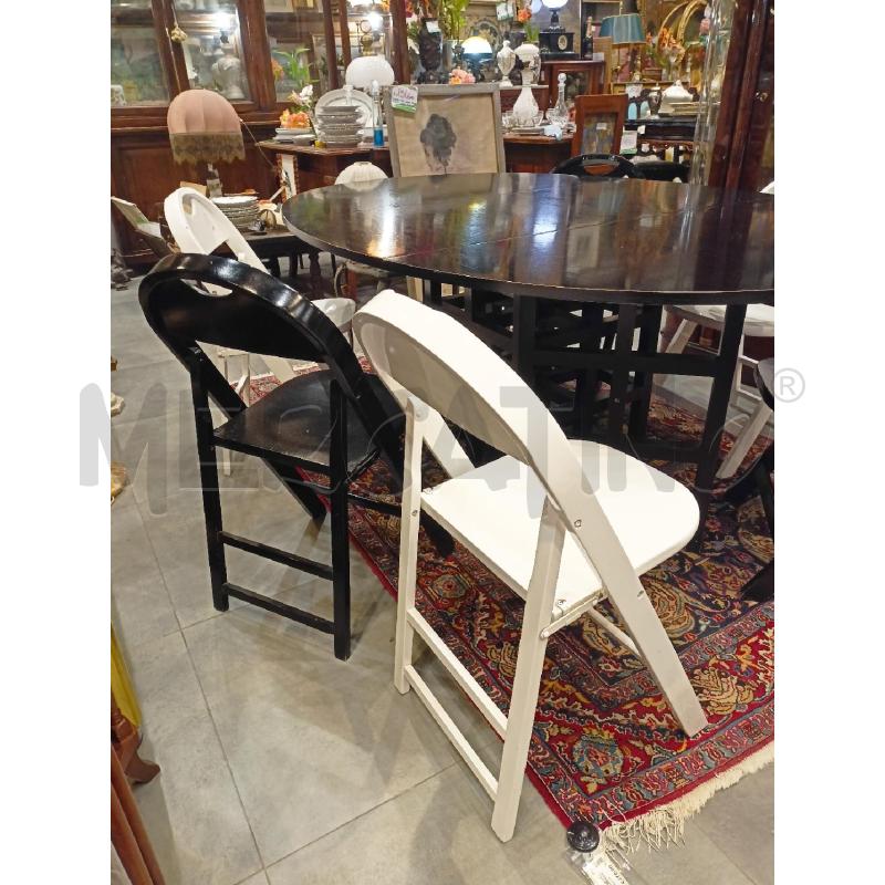 TAVOLO MACKINTOSH LEGNO SCUR NERO + 6 SEDIE | Mercatino dell'Usato Roma re di roma 3