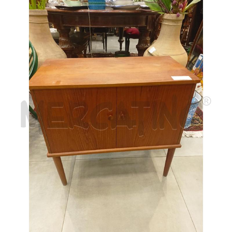 TAVOLO TEAK RETTANGOLARE STRONDATO PIEDI FERRO DIFETTI  | Mercatino dell'Usato Roma re di roma 1