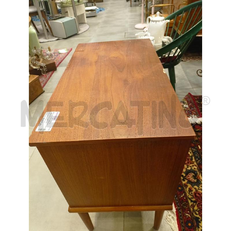 TAVOLO TEAK RETTANGOLARE STRONDATO PIEDI FERRO DIFETTI  | Mercatino dell'Usato Roma re di roma 2