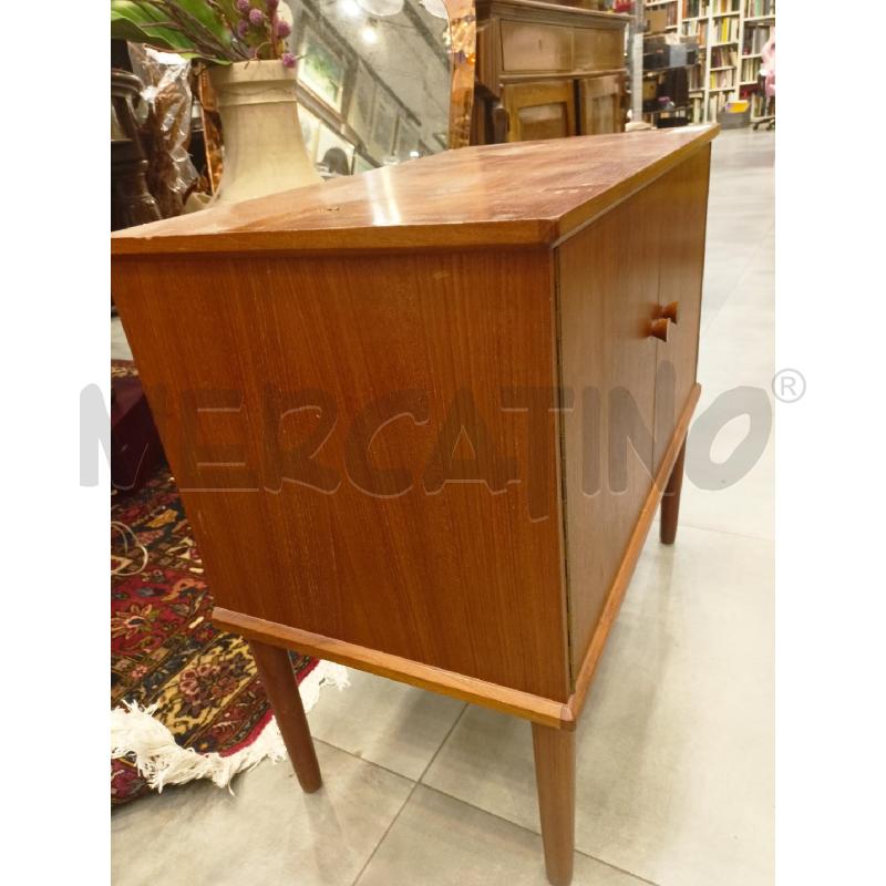 TAVOLO TEAK RETTANGOLARE STRONDATO PIEDI FERRO DIFETTI  | Mercatino dell'Usato Roma re di roma 5