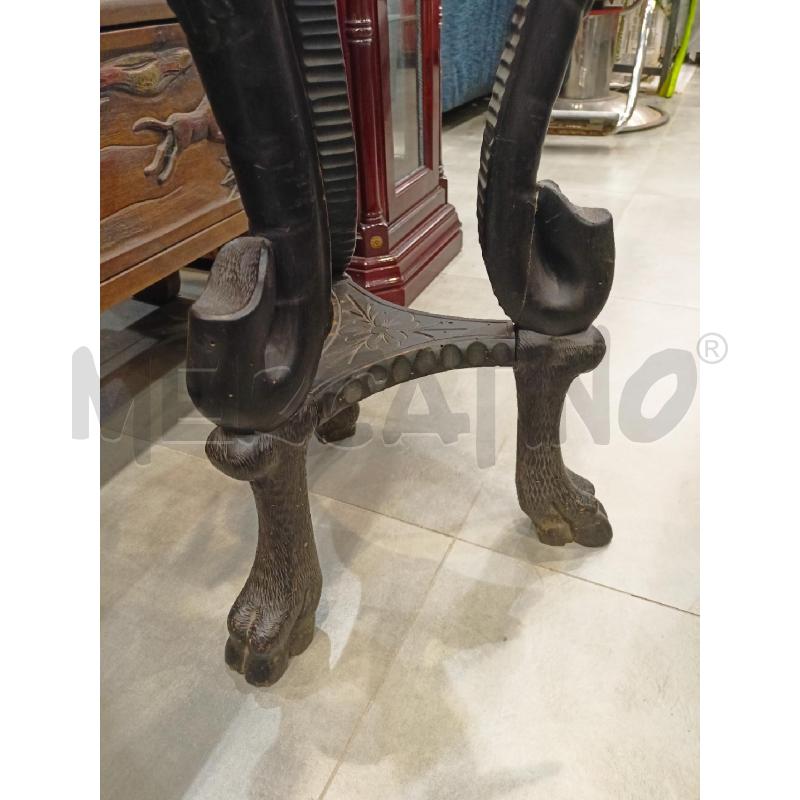 TAVOLO TONDO STILE AFRICANO CON ZANNE | Mercatino dell'Usato Roma re di roma 4