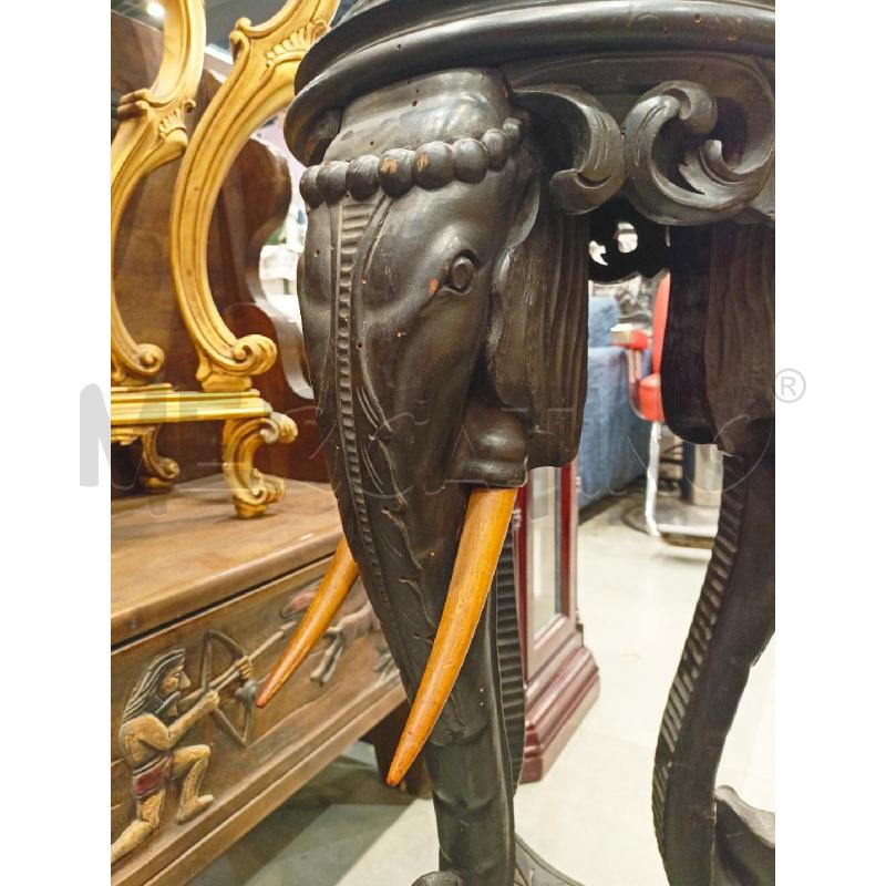 TAVOLO TONDO STILE AFRICANO CON ZANNE | Mercatino dell'Usato Roma re di roma 5
