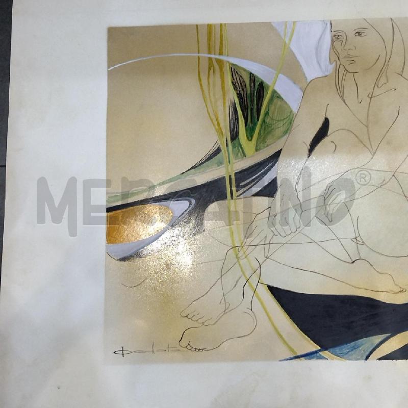 TECNICA MISTA SU CARTA GIUSEPPE PEDOTA 71X50 CM ANNO 1977 | Mercatino dell'Usato Roma re di roma 3