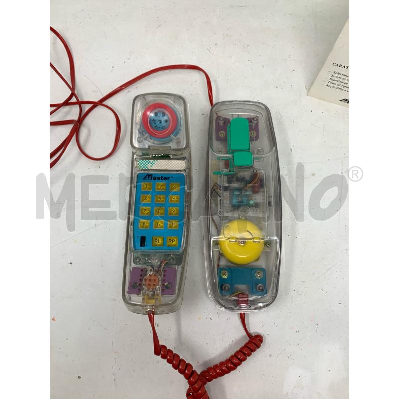 TELEFONO FISSO MASTER TRASPARENTE CAVO ROSSO  | Mercatino dell'Usato Roma re di roma 2