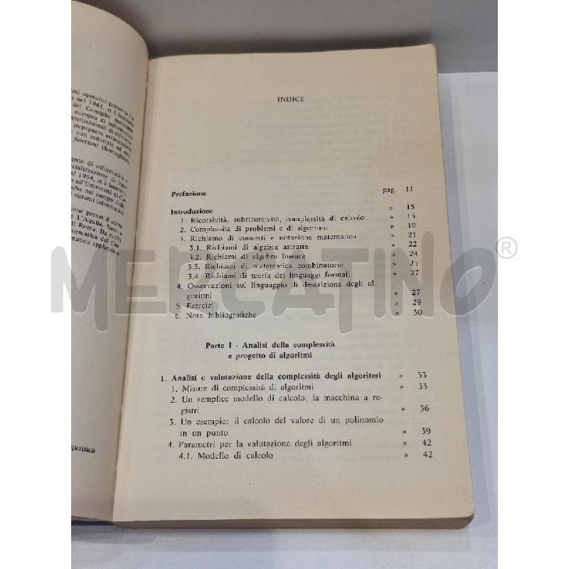 TEORIA E PROGETTO DI ALGORITMI FONDAMENTALI GIORGIO AUSIELLO | Mercatino dell'Usato Roma re di roma 5