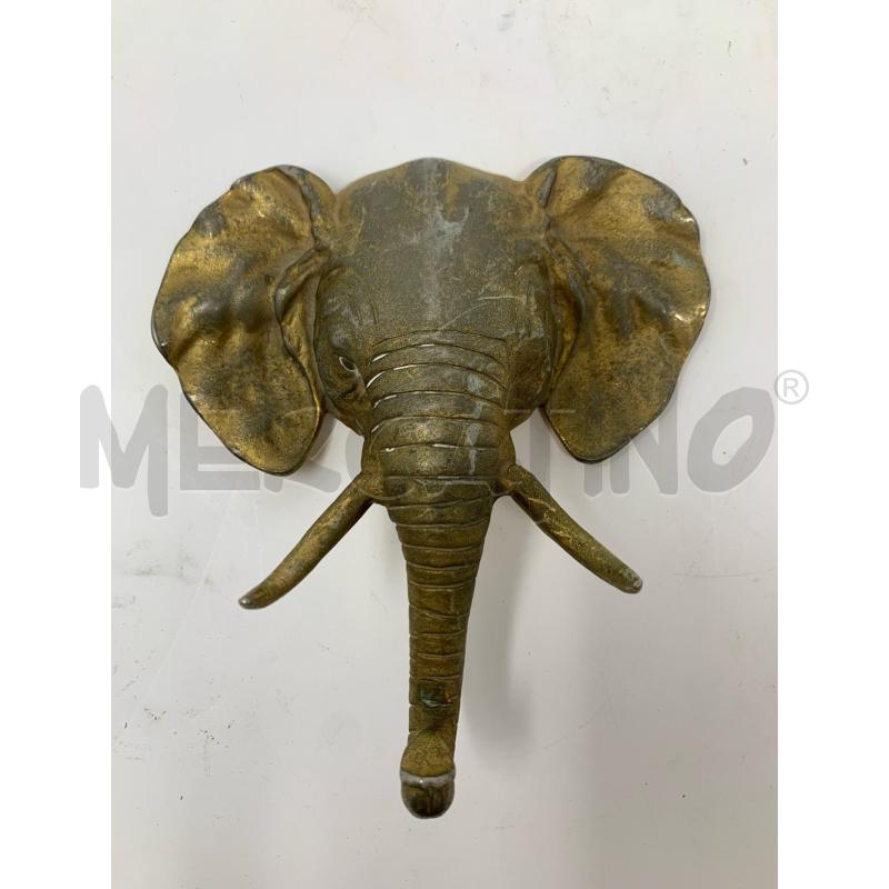 TESTA ELEFANTE 2 ZANNE OTTONE PROBOSCIDE BASSA | Mercatino dell'Usato Roma re di roma 1