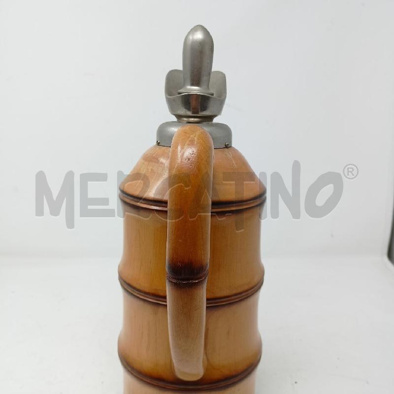 THERMOS BAMBOO BIANSATO ALDO TURA TAPPO SUGHERO SILVER | Mercatino dell'Usato Roma re di roma 5