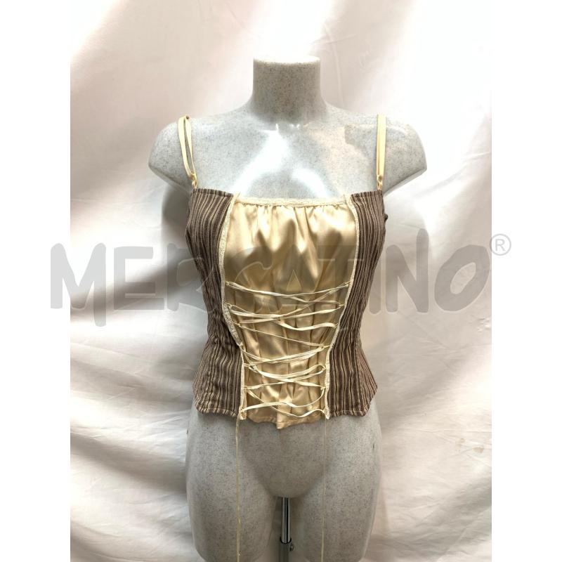 TOP DOLCE & GABBANA MARRONE RIGHE BEIGE INCROCI | Mercatino dell'Usato Roma re di roma 1