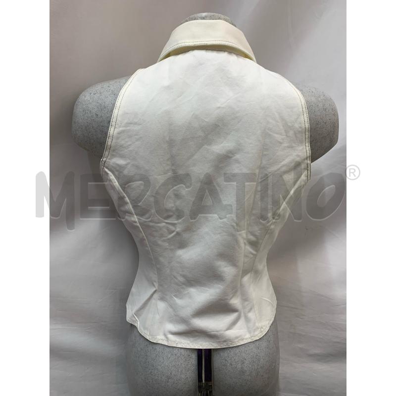 TOP VESACE JEANS ZIP BIANCO  | Mercatino dell'Usato Roma re di roma 4