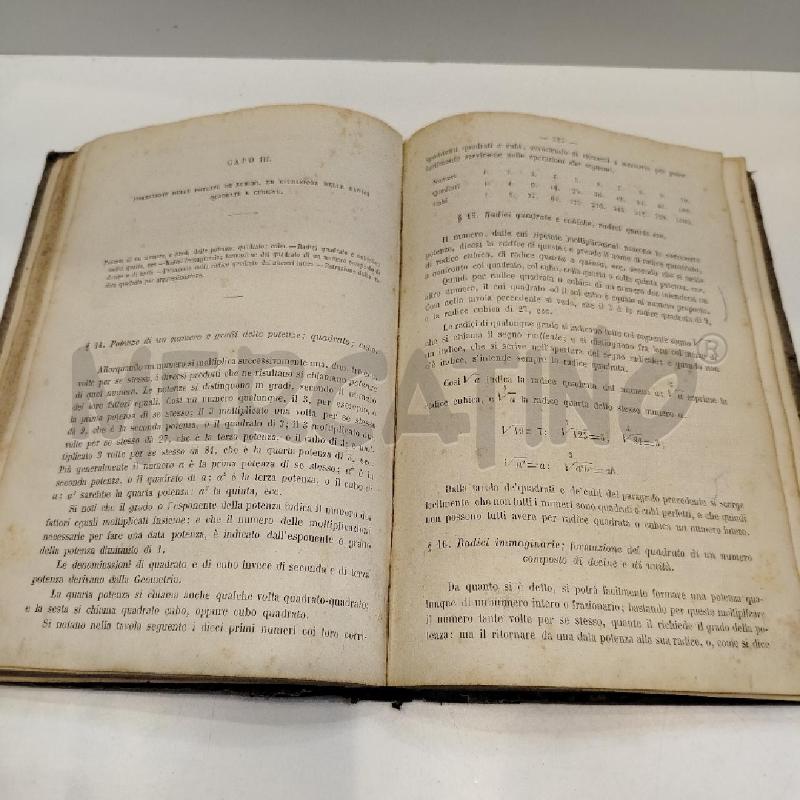 TRATTATO DI ARITMETICA AD USO DELLE SCUOLE DELL'ESERCITO 1870 MINISTERO DELLA GUERRA | Mercatino dell'Usato Roma re di roma 4