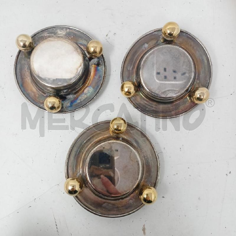 TRIS OROLOGIO BAROMETRO TERMOMETRO METALLO TONDI 3 PIEDINI OTTONE  | Mercatino dell'Usato Roma re di roma 5