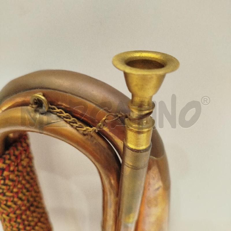 TROMBA D'EPOCA IN OTTONE E RAME LUNGA 30 CM DIAMETRO 10 CM | Mercatino dell'Usato Roma re di roma 2