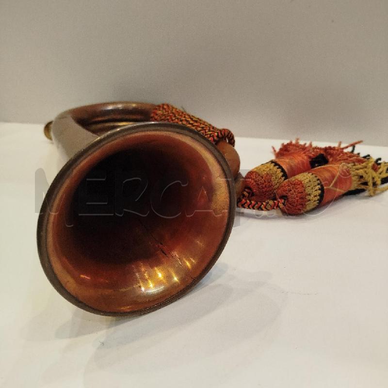TROMBA D'EPOCA IN OTTONE E RAME LUNGA 30 CM DIAMETRO 10 CM | Mercatino dell'Usato Roma re di roma 4