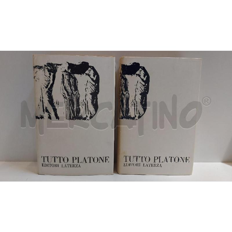 TUTTO PLATONE LATERZA BARI 1966 DUE VOLUMI | Mercatino dell'Usato Roma re di roma 2