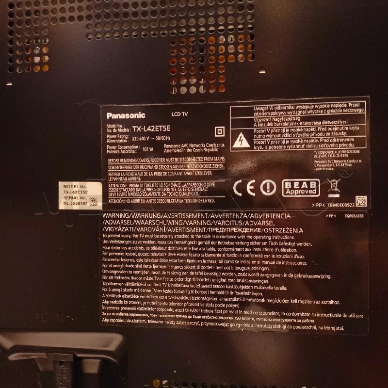 TV PANASONIC TX-L42ET5E CON TELECOMANDO TEST OK | Mercatino dell'Usato Roma re di roma 3