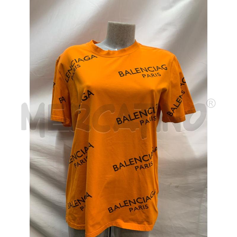 T SHIRT BALENCIAGA ARANCIONE MONOGRAM  | Mercatino dell'Usato Roma re di roma 1