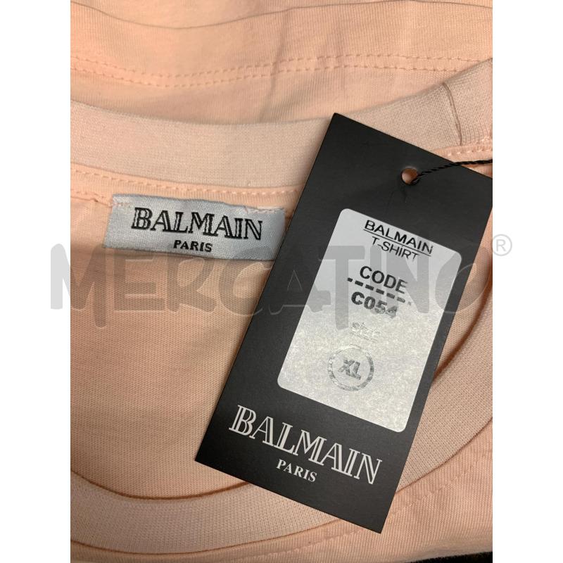T SHIRT DONNA BALMAIN ROSA PAILLETTE GOLD  | Mercatino dell'Usato Roma re di roma 5