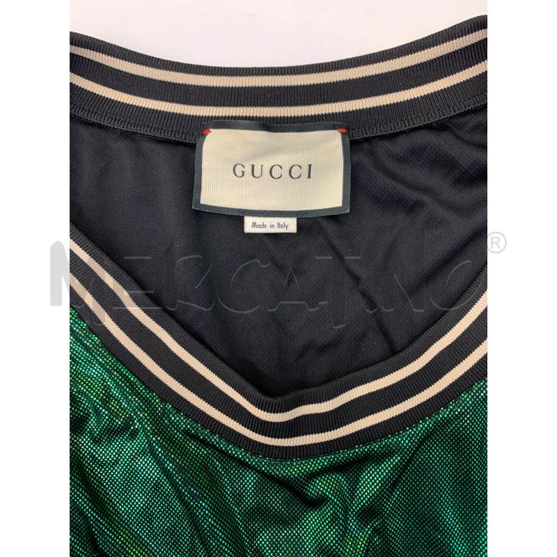 T SHIRT UOMO GUCCI VERDE BANDA BIANC LOGO ROSSO | Mercatino dell'Usato Roma re di roma 5