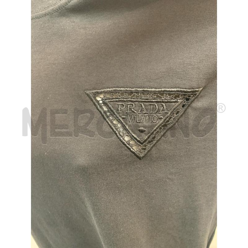 T SHIRT UOMO PRADA NERO MAXI LOGO | Mercatino dell'Usato Roma re di roma 3