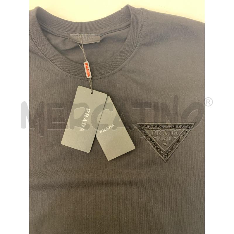 T SHIRT UOMO PRADA NERO MAXI LOGO | Mercatino dell'Usato Roma re di roma 5