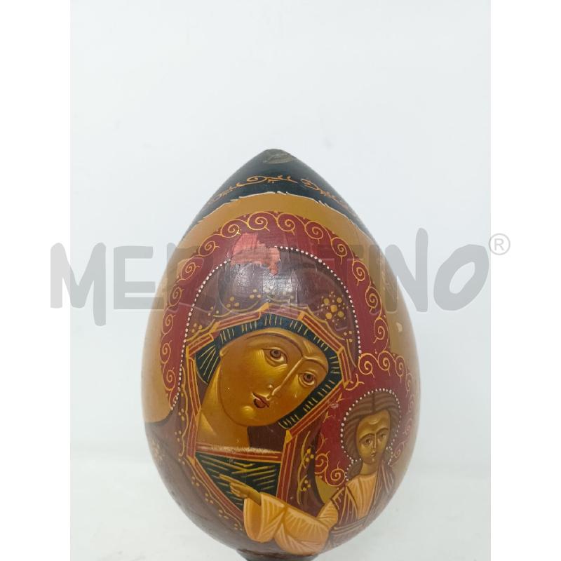 UOVO LEGNO DEC ICONA MADONNA BAMBINO DIFETTO | Mercatino dell'Usato Roma re di roma 4