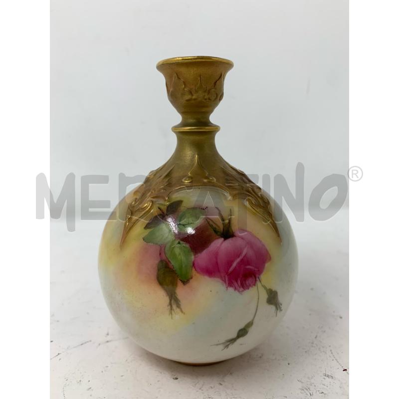VASETTO ROYAL WORCESTER FIORI ROSA DEC ORO | Mercatino dell'Usato Roma re di roma 1