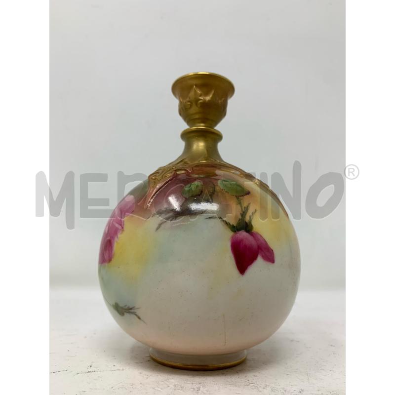 VASETTO ROYAL WORCESTER FIORI ROSA DEC ORO | Mercatino dell'Usato Roma re di roma 3