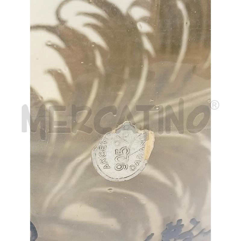 VASETTO VETRO FUME DEC FOGLIE FARFALLE SILVER BOMBATO | Mercatino dell'Usato Roma re di roma 5
