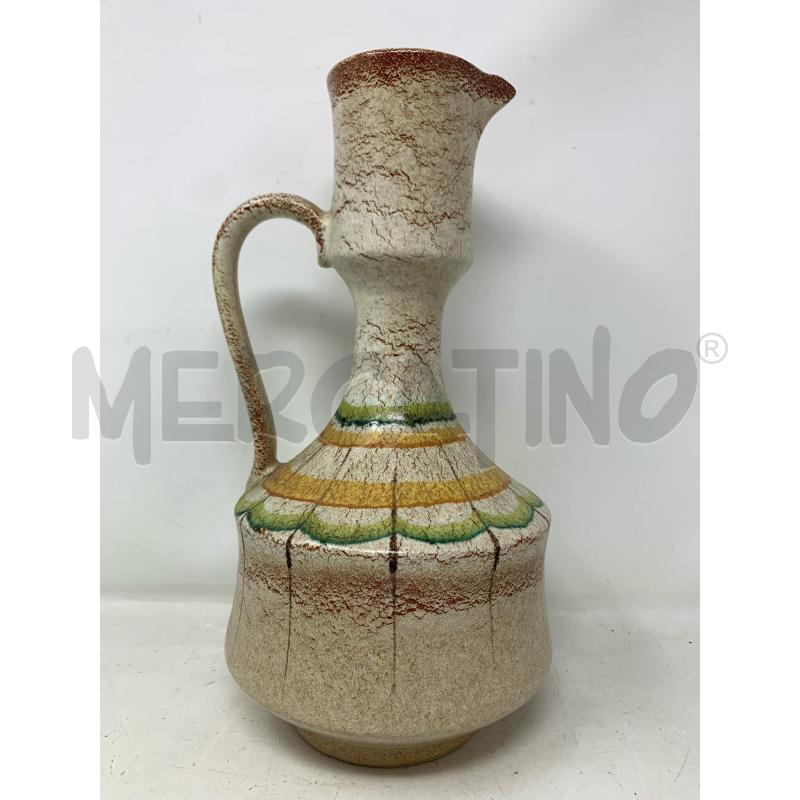 VASO BROCCA CERAMICA BERTONCELLO EFF SABBIA FASCE VERD OCRA | Mercatino dell'Usato Roma re di roma 1