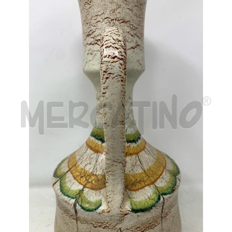VASO BROCCA CERAMICA BERTONCELLO EFF SABBIA FASCE VERD OCRA | Mercatino dell'Usato Roma re di roma 4