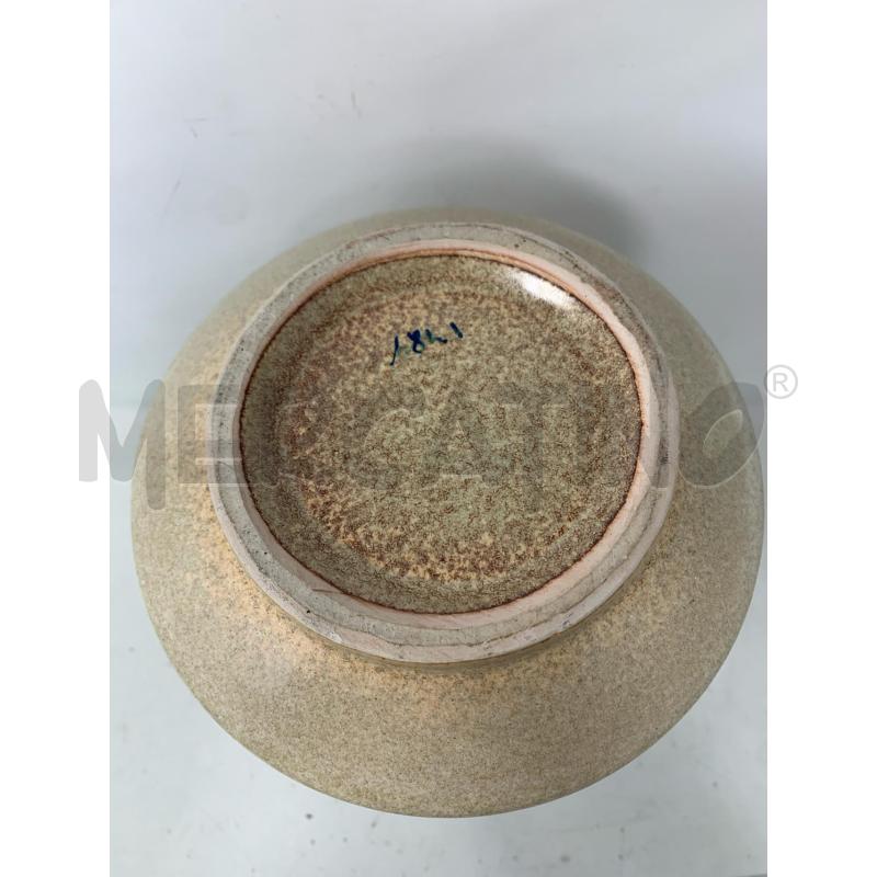 VASO BROCCA CERAMICA BERTONCELLO EFF SABBIA FASCE VERD OCRA | Mercatino dell'Usato Roma re di roma 5