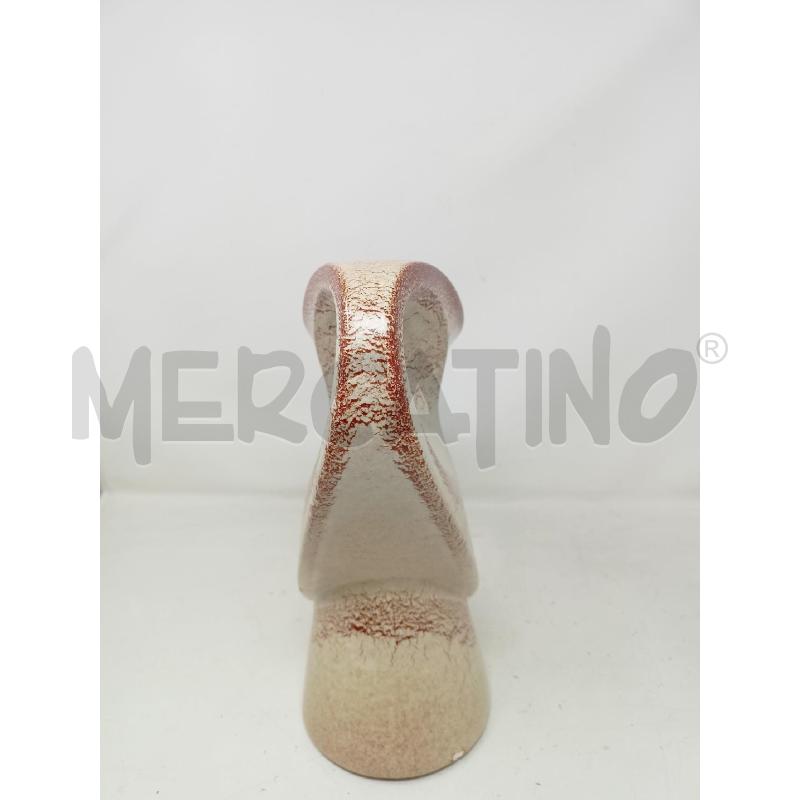 VASO CERAMICA 1 MANICO TONDO BIANCO ROSSO  | Mercatino dell'Usato Roma re di roma 3