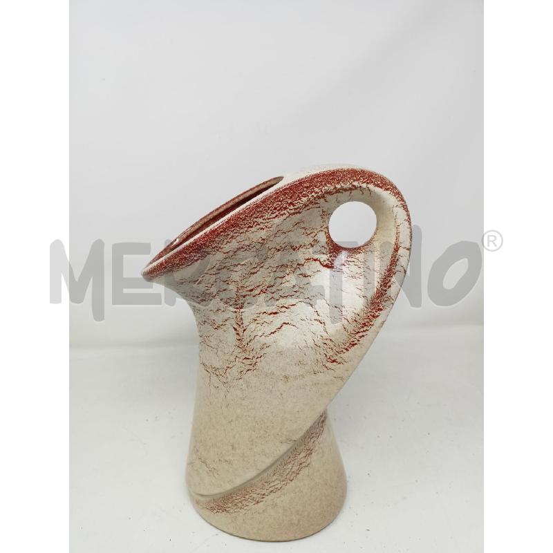 VASO CERAMICA 1 MANICO TONDO BIANCO ROSSO  | Mercatino dell'Usato Roma re di roma 4