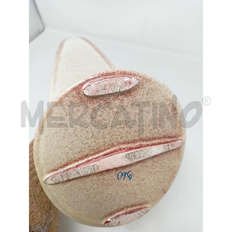 VASO CERAMICA 1 MANICO TONDO BIANCO ROSSO  | Mercatino dell'Usato Roma re di roma 5