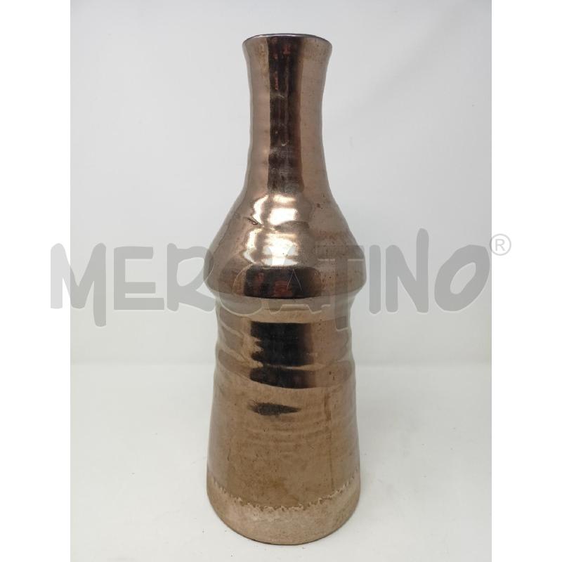 VASO CERAMICA A BIRILLO LUSTRO DORATO | Mercatino dell'Usato Roma re di roma 1